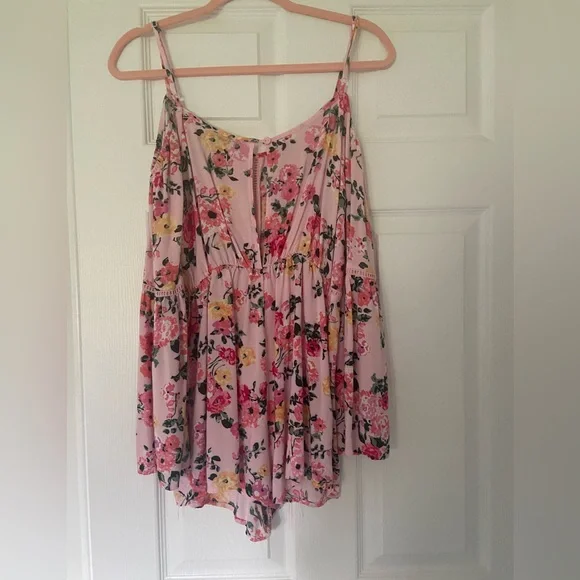 Blue Notes Floral Romper - Picture 2 of 2